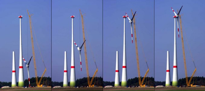 Windflügelmontage in vier Schritten